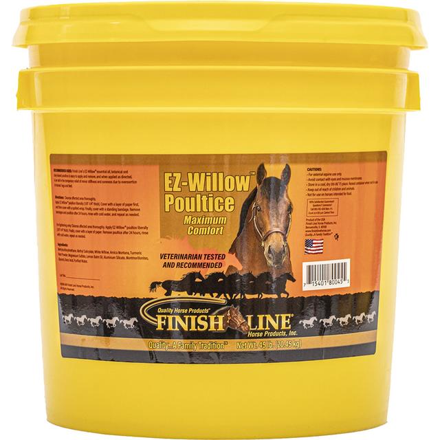 Finish Line EZ-Willow Sore Muscle & Joint Pain Relief Horse Poultice, 45-lb tub