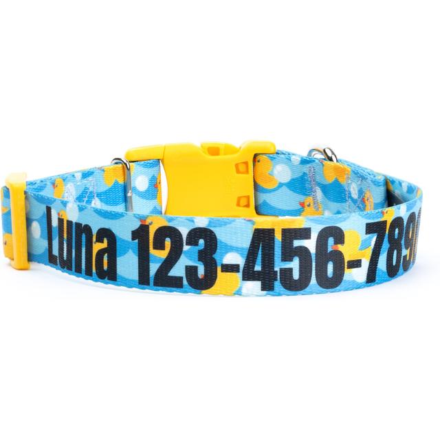 Country Brook Petz Personalized Just Ducky Dog Collar, X-Large: 18 to 26-in neck, 1-in wide