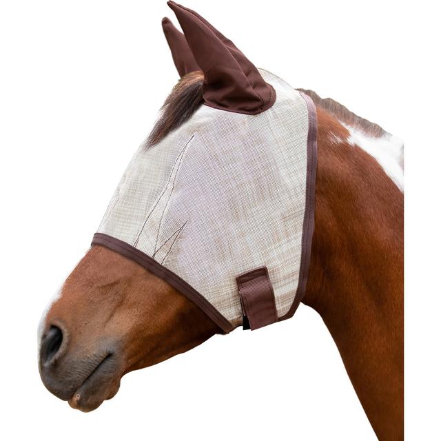 Kensington Protective Products Horse Fly Mask with Web Trim & Mesh Ears, Desert Sand, Cob/Arab