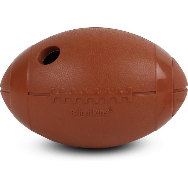 Brightkins Football Treat Dispensing Dog Toy, Multi Color, 8.19 x 5.24 x 3.46-in
