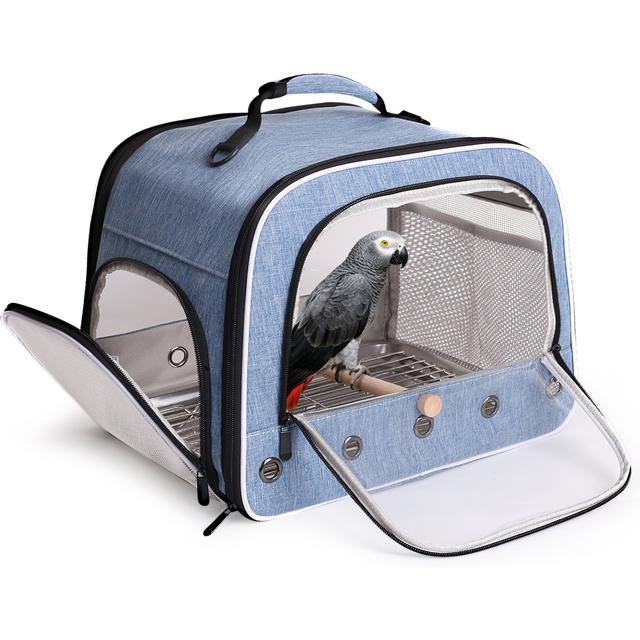 Halinfer Travel Bird Carrier Cage, Blue