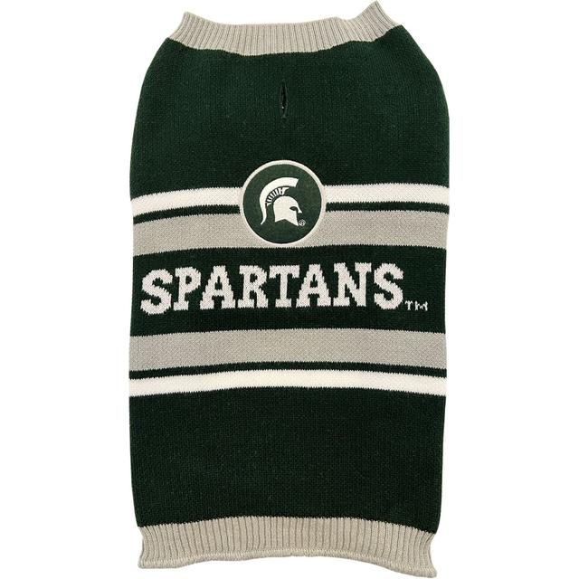 Pets First NCAA Michigan State Dog & Cat Sweater, X-Small