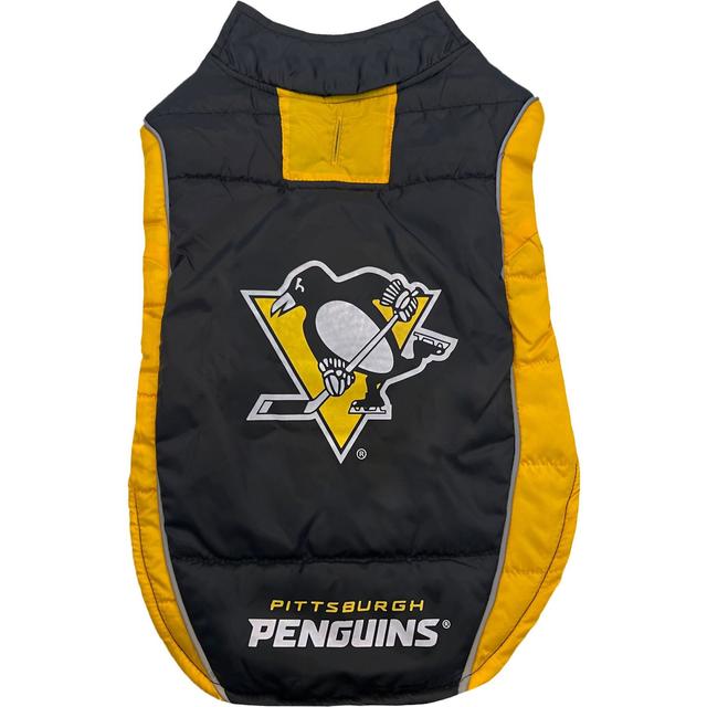 Pets First NHL Pittsburgh Penguins Dog & Cat Puffer Vest, Large