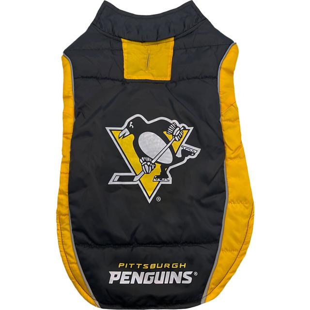 Pets First NHL Pittsburgh Penguins Dog & Cat Puffer Vest, Medium