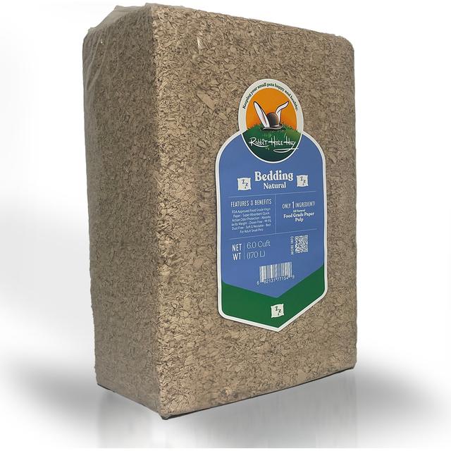 Rabbit Hole Hay Ultra Premium, Food Grade Paper Bedding for Small Pets, Natural, 6.0-cu ft
