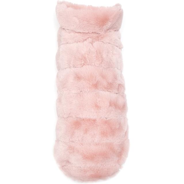 The Worthy Dog Faux Fur Dog Coat, Mauve, XX-Large