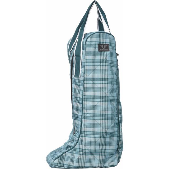 TuffRider Bonum Equestrian Horse Boot Bag, Teal Plaid