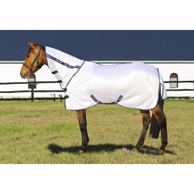 TuffRider Sport Mesh Combo Neck Horse Fly Sheet, White, 72-in