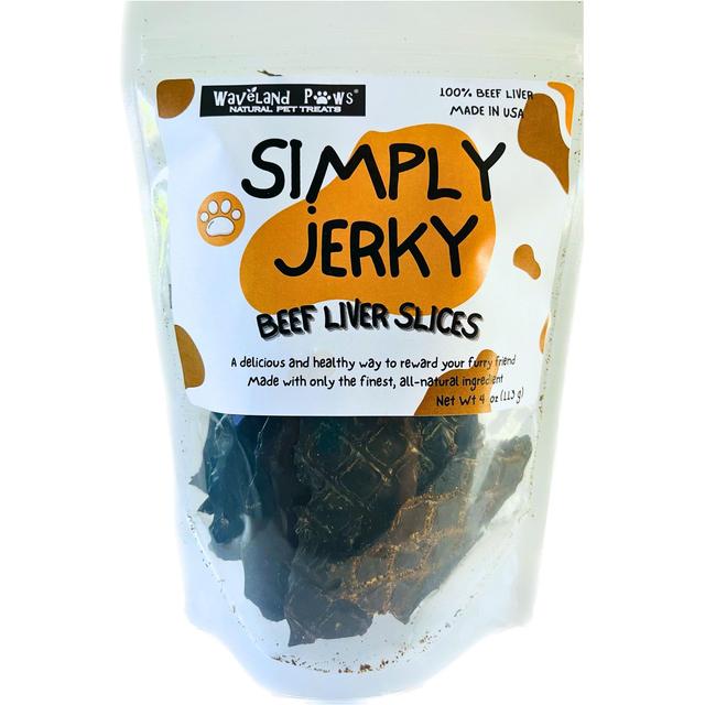 Waveland Paws Beef Liver Jerky Stick Dog Treats, 4-oz bag