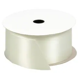 Ribbon Double-Faced Satin Antiqued White