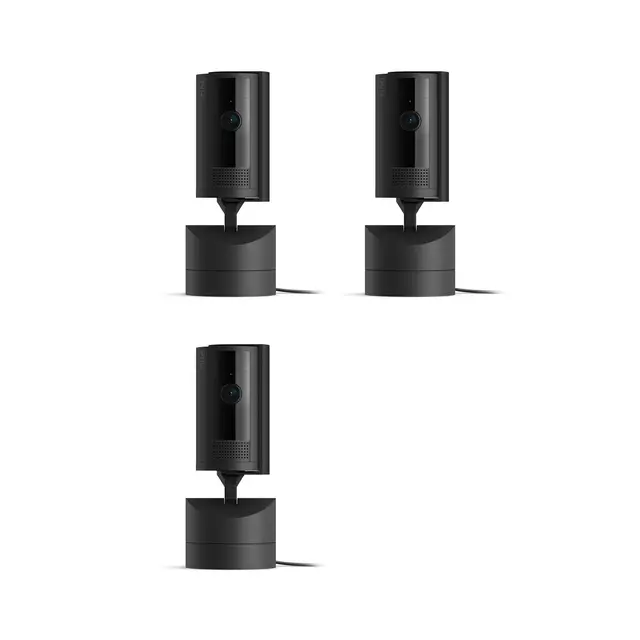 Ring Pan-Tilt Indoor Cam Plug-In in Black | Pack of 3