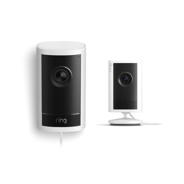 Ring Outdoor Cam Pro, Plug-In + Indoor Cam Plus in White