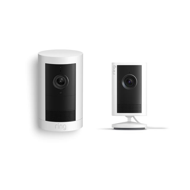 Ring Indoor Cam Plus + Outdoor Cam Plus, Battery in White