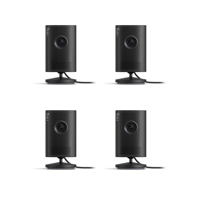 Ring Indoor Cam Plus (Featuring Retinal 2K) Plug-In in Black | Pack of 4