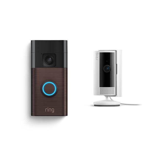 Ring Battery Doorbell + Indoor Cam in Venetian Bronze