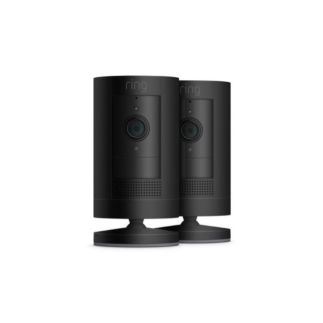 Ring Stick Up Cam (Certified Refurbished) Battery in Black | Pack of 2