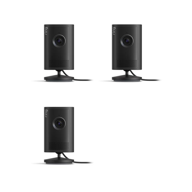 Ring Indoor Cam Plus (Featuring Retinal 2K) Plug-In in Black | Pack of 3
