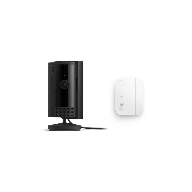 Ring Indoor Cam (for 2nd Generation) + Window and Door Sensors (Newest Model) in Black