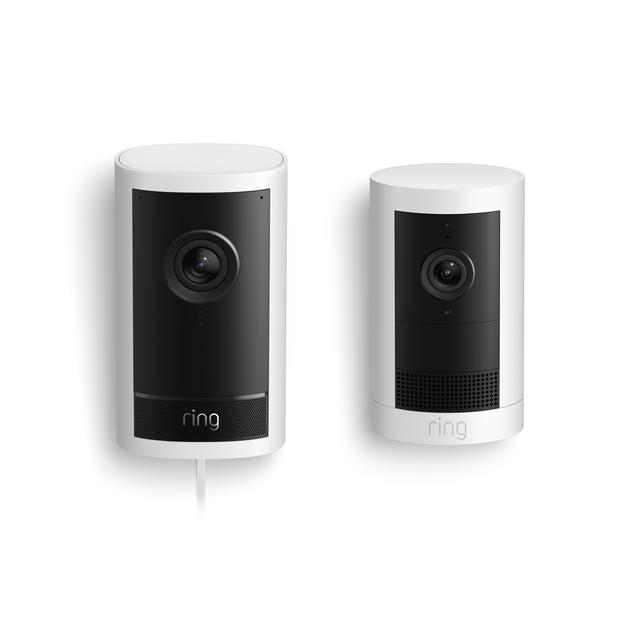 Ring Outdoor Cam Pro, Plug-In + Outdoor Cam Plus, Battery in White