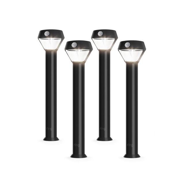 Ring Smart Lighting Solar Pathlight (Solar) in Black | Pack of 4