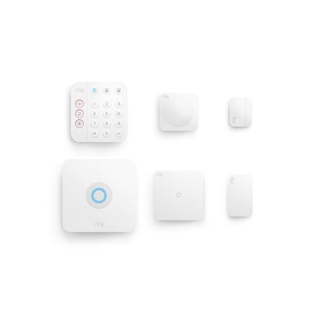 Ring Retrofit Kit with 5-Piece Alarm Bundle (for 2nd Generation) in White