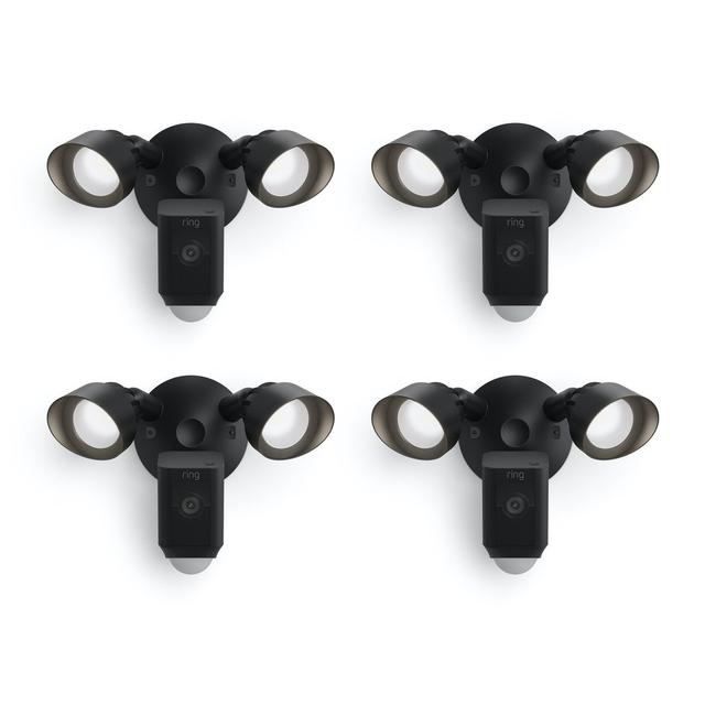 Ring Wired Floodlight Cam Plus in Black | Pack of 4