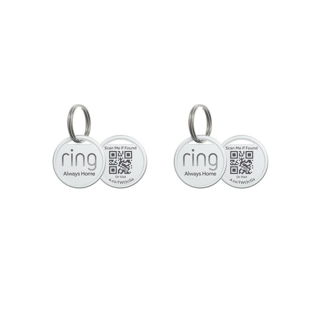 Ring Pet Tag in Satin Nickel | Pack of 2