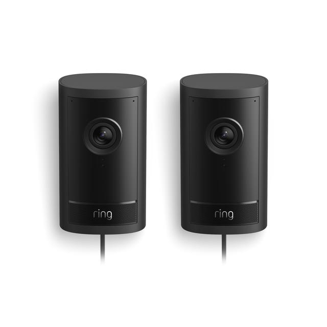 Ring Outdoor Cam Pro (Featuring Retinal 4K) Plug-In in Black | Pack of 2