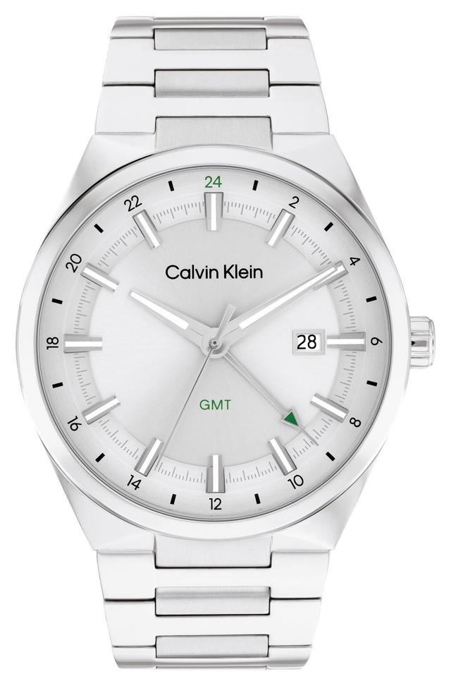 Calvin Klein 25200489 Distinguish GMT (44mm) Silver Dial / Watch