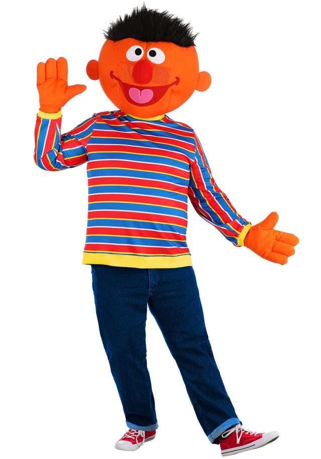 Plus Size Men's Sesame Street Ernie Mascot Men's Costume