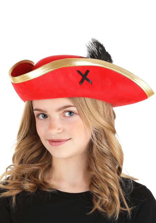 Red Skull and Crossbones Kid's Pirate Costume Hat | Pirate Hats