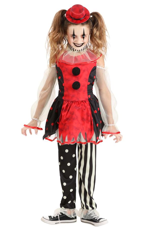 Creepy Vintage Clown Kid's Costume | Evil Clown Costumes