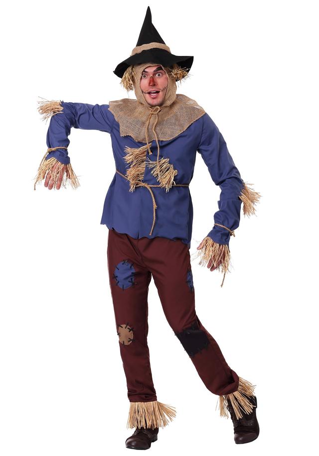 Plus Size Patchwork Scarecrow Adult Fancy Dress Costume | Storybook Fancy Dress Costumes