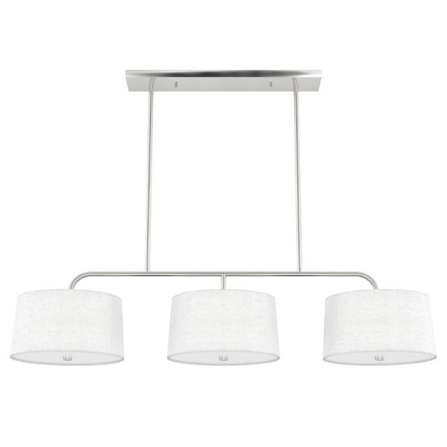 Cottage Hill 6-Light Linear Chandelier in Brushed Nickel