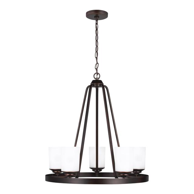 Sea Gull Kemal 5-Light Transitional Chandelier in Bronze - 3130705-710