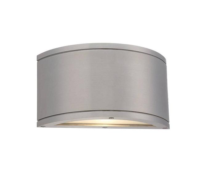WAC Lighting Tube LED Indoor/Outdoor Half Cylinder Wall Light in Brushed Aluminum - WS-W2609-AL