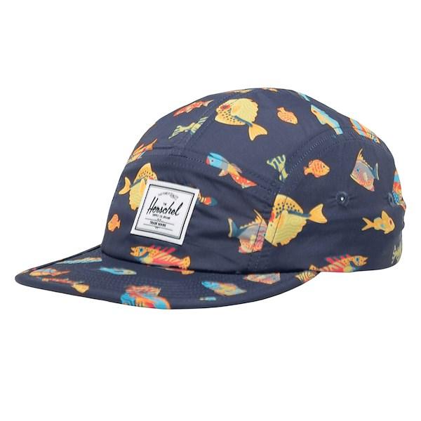 Kids Beach UV Something Fishy Cap in Navy Blue