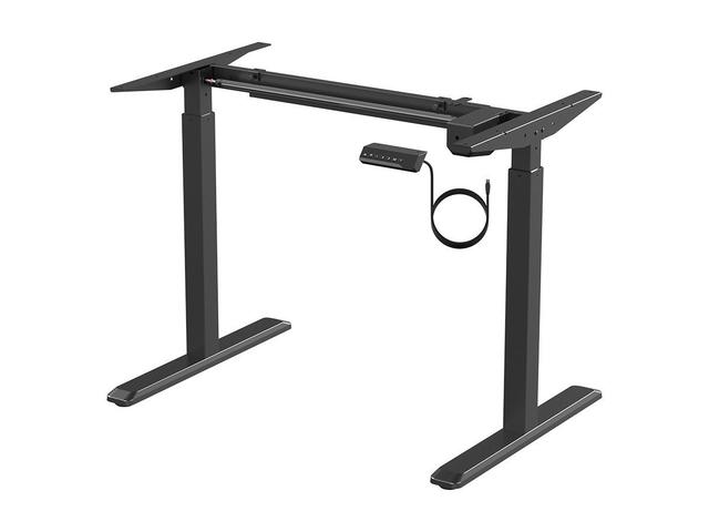 Monoprice Sit-Stand Single Motor Height Adjustable Table Desk Frame, Electric, Black