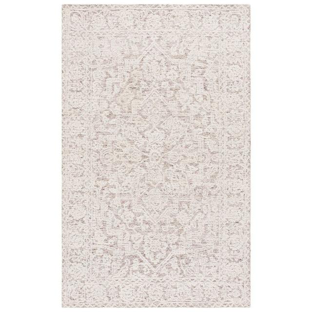 Ebony 8 ft. x 10 ft. Ivory/Brown Ornate Abstract Area Rug