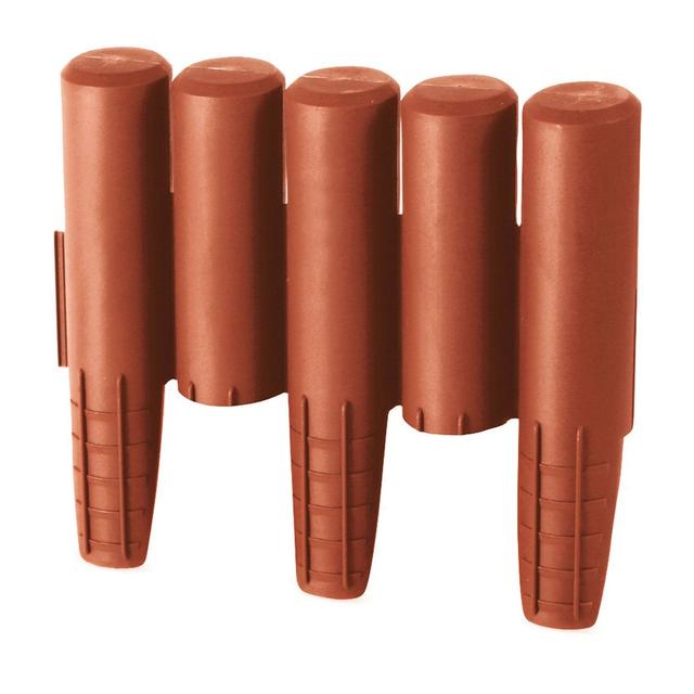 TEMU & Brown Lawn Edge Plant Border Path Garden Edging Fencing Plastic (1 Set Of 8 (2.2m), Terracotta)