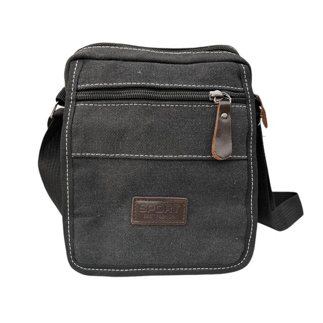 TEMU DL-54 Bandolera con solapa para hombre, material de lona fuerte duradero. MEDIDA 20×16×8CM