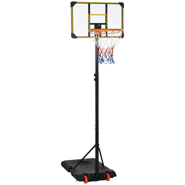 TEMU SPORTNOW Canasta de Baloncesto Altura Ajustable 178-208 cm con Ruedas Aro de Baloncesto con Base Rellenable para Exterior 75x56x210-240 cm y Negro**