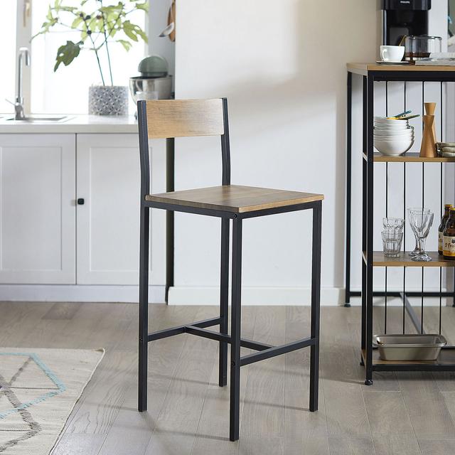 TEMU de 2 Sillas Taburetes de Bar Cocina Sillas de Bar, con -Pies - GTU64-YMy3