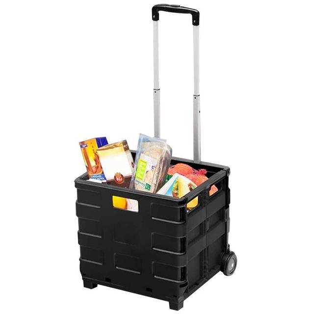 TEMU BAKAJI Carrello Trolley Multiuso Pieghevole Richiudibile in Valigetta con Telescopico Regolabile Portata Massima 25 kg per e Campeggio Dimensioni 30 x 36 x 38 cm - WS31