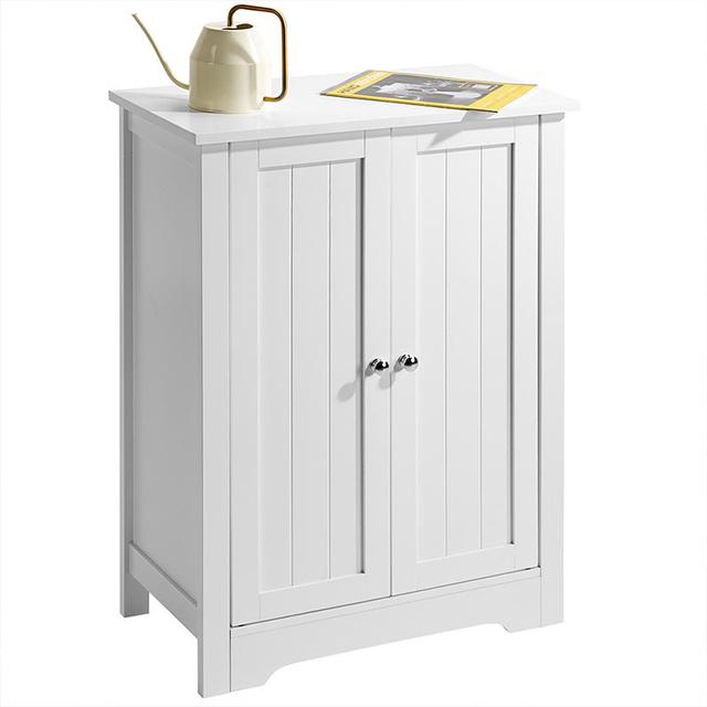 TEMU Bakaji Bathroom Cabinet With 2 Doors And 3 Internal Shelves Wooden Mdf Cabinet In Size 60 X 30 X 80 Cm