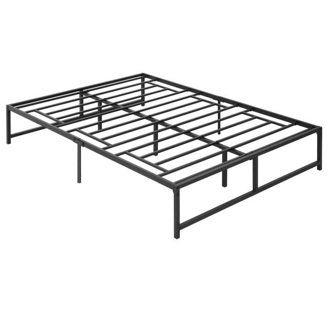 TEMU HOMCOM de Cama 135x190 cm con Patas de 35 cm Estructura de Cama Matrimonio con de Almacenamiento Negro