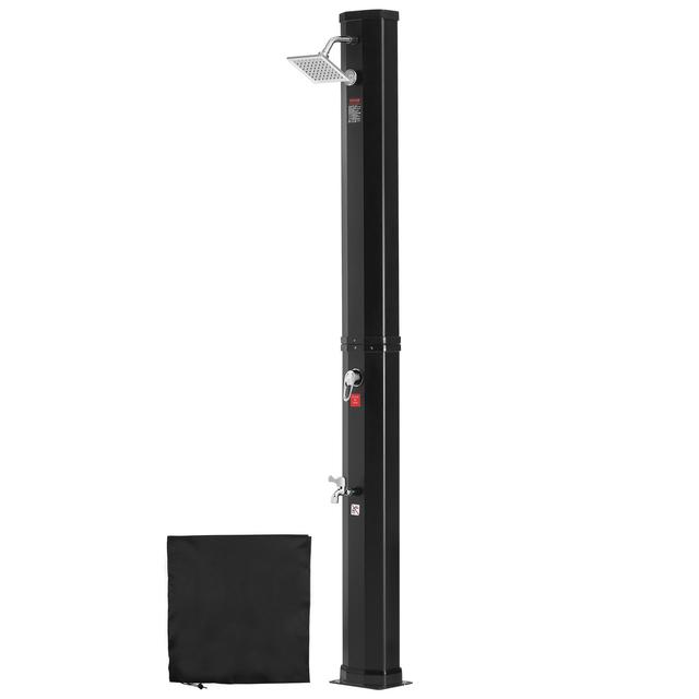 TEMU VEVOR Doccia solare da esterno, kit doccia da piscina da 9.25 con e rubinetto per i piedi, fibbia per un montaggio con preforati per piscina da giardino esterna e spa sulla spiaggia