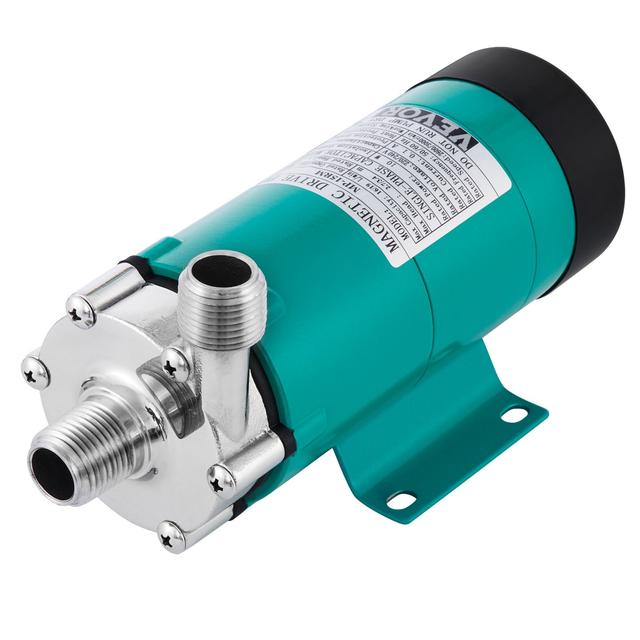 TEMU Vevor Magnetic Beer Pump With Food Mp-15rp Grade Well Pump Stainless Steel Head Magnetic Drive Brewing Beer Pump With High Temp Magnetic Brewing Beer Pump