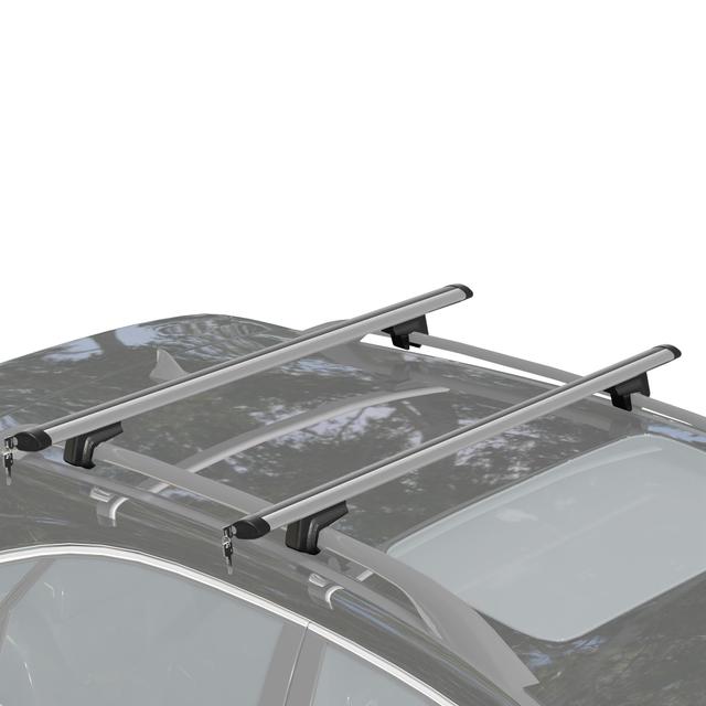 TEMU Barras de Techo Universales para Vehiculos de Aluminio Bacas Portaequipajes Coche Baca para Coche Universales con Cerradura Carga 75 kg 123, 5 cm Plata