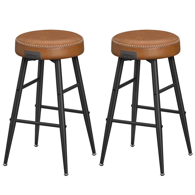 TEMU VASAGLE EKHO Coleccin - Juego de 2 Taburetes de Bar, Taburetes de Cocina, Taburetes de Desayuno, Cuero Sintético con Costuras, 63 cm de , Silla Comedor, Montaje